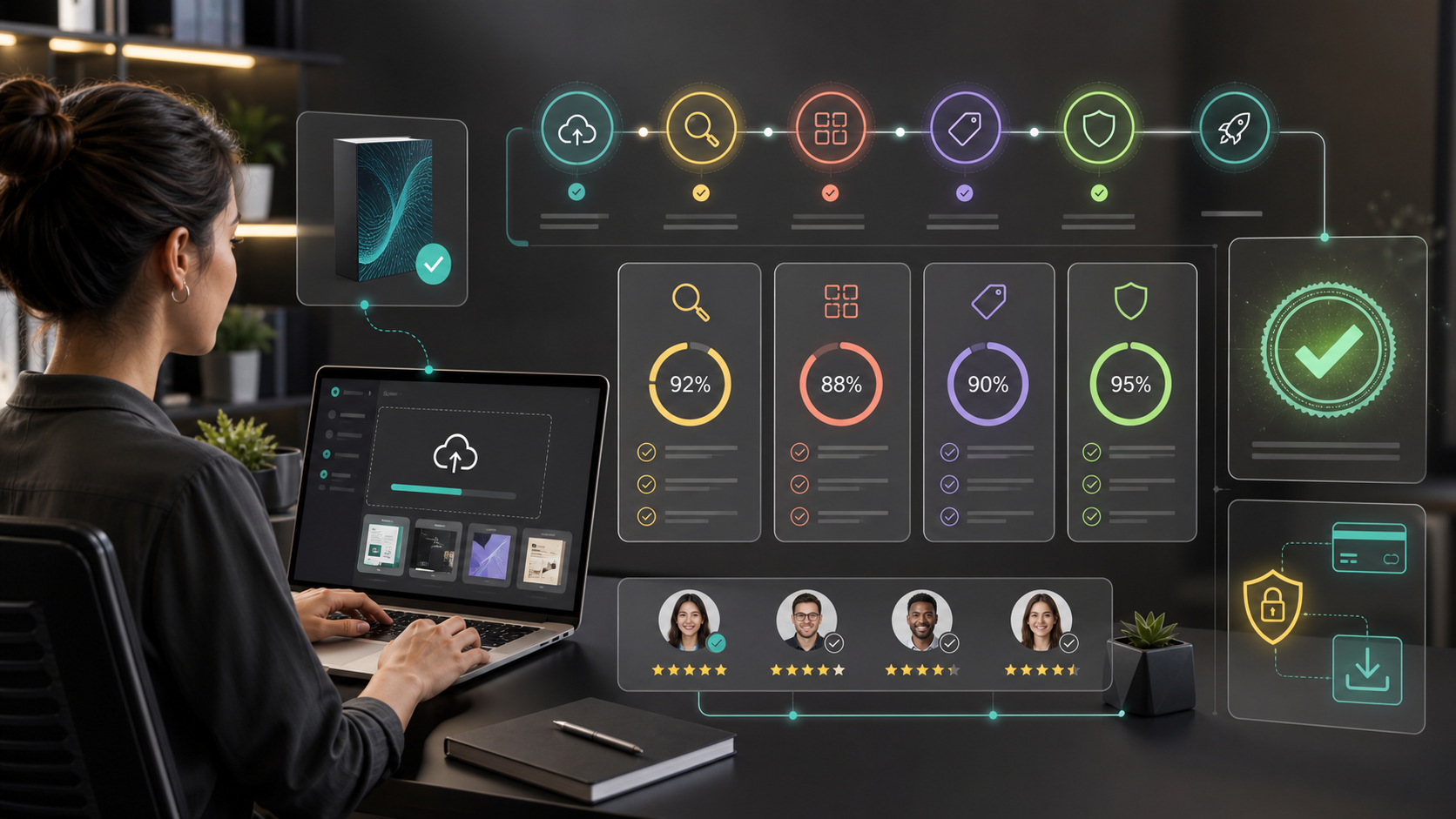 Creator product review workflow dashboard